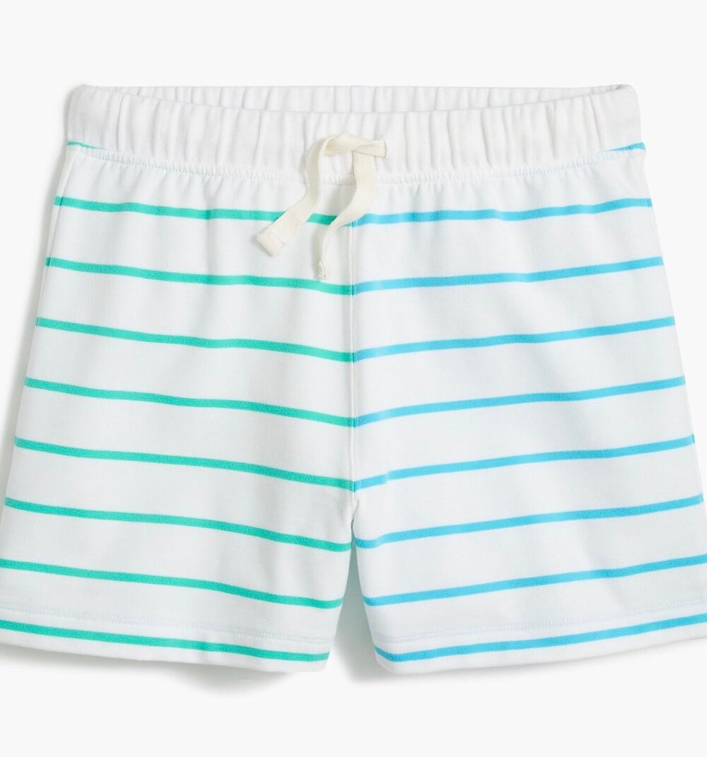 J.Crew Factory Women's striped pull on casual French Terry shorts Size XL